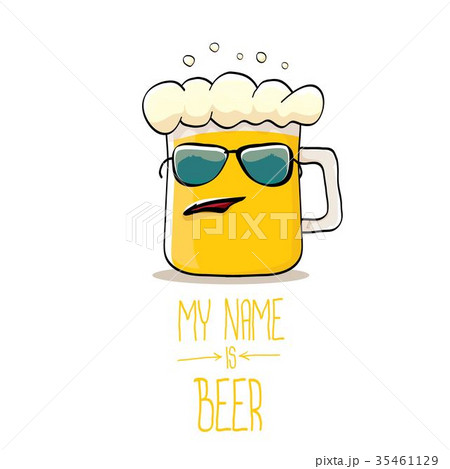 vector cartoon funky beer glass character with vector cartoon funky beer glass character with 35461129