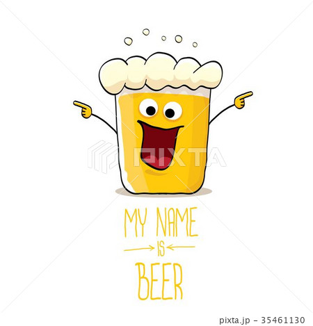 vector cartoon funky beer glass character with vector cartoon funky beer glass character with 35461130