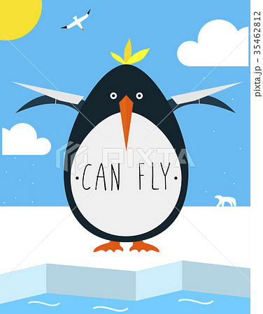 Fat penguin wants to fly 35462812