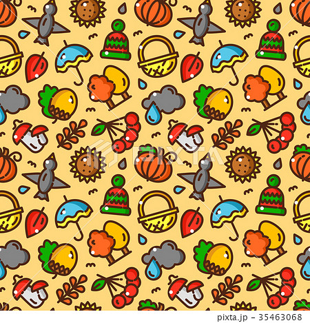Autumn seamless pattern vector illustration Autumn seamless pattern vector illustration 35463068