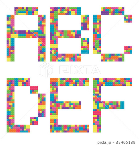 A, b, c, d, e, f letters from building block 35465139
