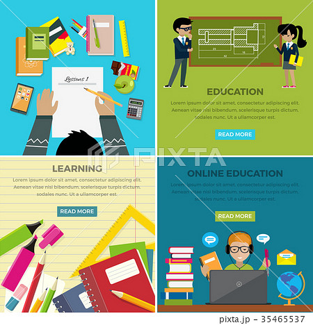 Learning and Online Education Lesson Web Banner Learning and Online Education Lesson Web Banner 35465537