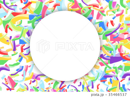 White advertising blank circle colorful confetti White advertising blank circle colorful confetti 35466537