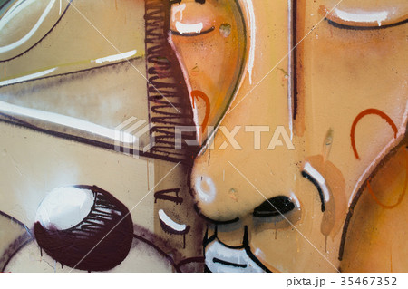 Graffiti on a fence. Graffiti on a fence. 35467352