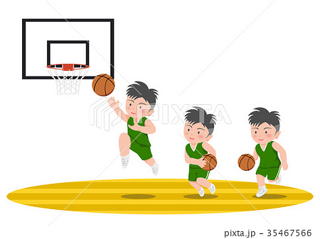 Basketball Layup Shoot Stock Illustration