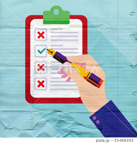 clipboard checklist productivity hand check  35468305