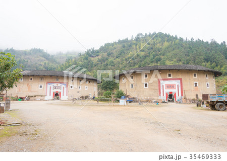 世界遺産 福建土楼 河坑土楼群 中国・福建省南靖県 35469333