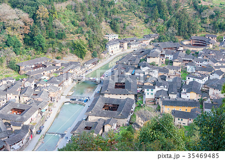 世界遺産 福建土楼 塔下村 中国・福建省南靖県 世界遺産 福建土楼 塔下村 中国・福建省南靖県 35469485