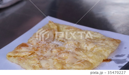 Making of dessert sweet roti Making of dessert sweet roti 35470227