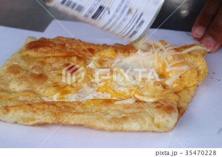 Making of dessert sweet roti Making of dessert sweet roti 35470228