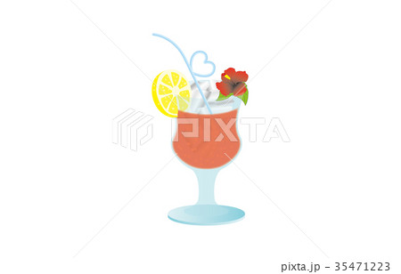 飲み物いろいろトロピカルジュースのイラスト素材
