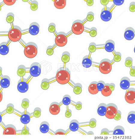 Molecule icons set pattern 35472302