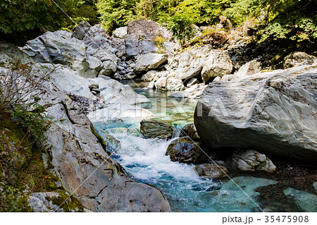 荒川上流の写真素材