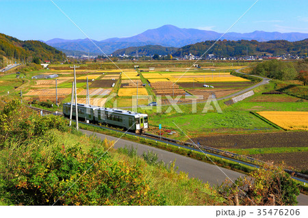 釜石線と遠野田園風景 35476206