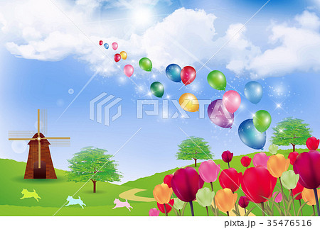 戌 年賀状 チューリップ 背景 戌 年賀状 チューリップ 背景 35476516