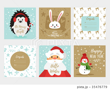 Christmas New Year greeting card Christmas New Year greeting card 35476779