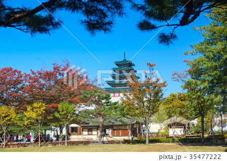 ソウル 景福宮 国立民俗博物館の写真素材