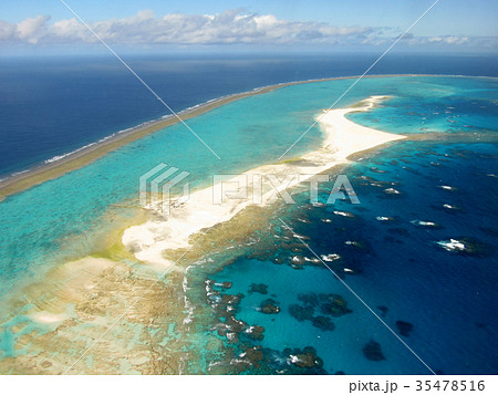 久米島 ハテの浜 空撮 久米島 ハテの浜 空撮 35478516
