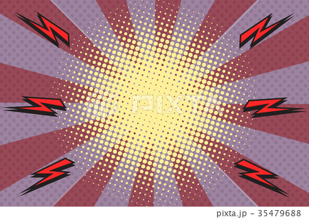 pop art rays lightning background 35479688