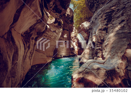 Martvili canyon in Georgia. Nature landscape Martvili canyon in Georgia. Nature landscape 35480102