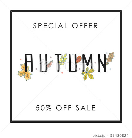 Autumn sale promotion advertising banner Autumn sale promotion advertising banner 35480824