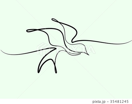 Continuous line bird Continuous line bird 35481245