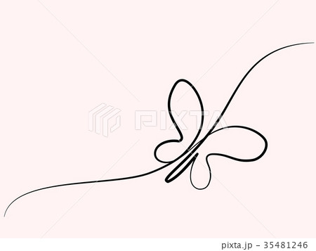 Continuous line butterfly 35481246