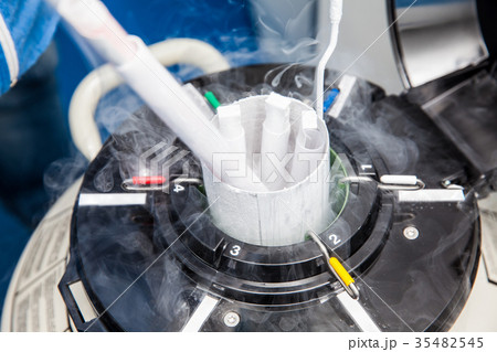 Liquid nitrogen cryogenic tank at laboratory Liquid nitrogen cryogenic tank at laboratory 35482545