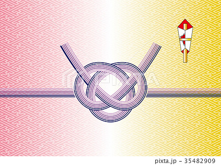 正月・慶事 背景素材|水引き あわじ結び(淡路結び)紫系|New Year image 正月・慶事 背景素材|水引き あわじ結び(淡路結び)紫系|New Year image 35482909