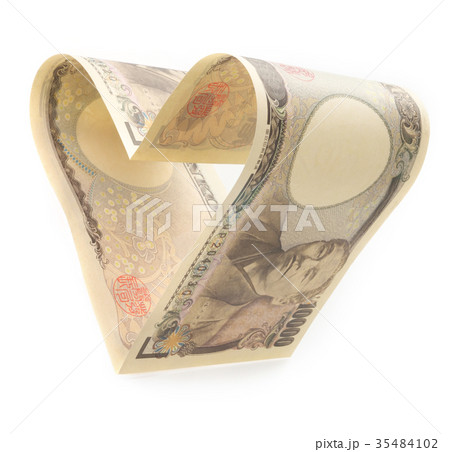 ハートの一万円札(日本円の紙幣) ハートの一万円札(日本円の紙幣) 35484102