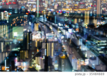 City blurred light business downtown 35484669