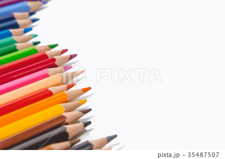 color pencils on white background color pencils on white background 35487507