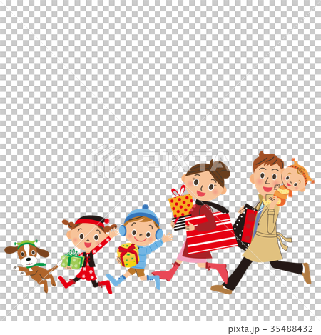 family shopping stock illustration 35488432 pixta stock illustration 35488432 pixta