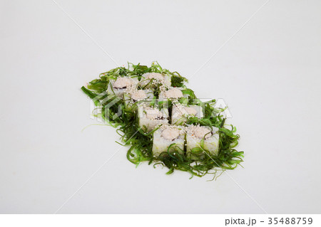 Sushi rolls Japanese food restaurant fish rice Sushi rolls Japanese food restaurant fish rice 35488759