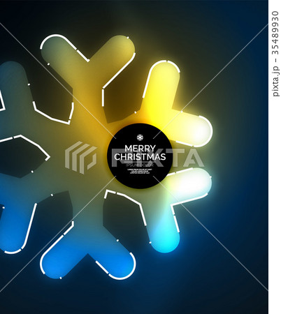Glowing Winter Snowflakes on dark, Christmas and Glowing Winter Snowflakes on dark, Christmas and 35489930