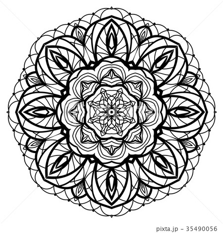 Flower Mandala. Vintage decorative elements. Flower Mandala. Vintage decorative elements. 35490056