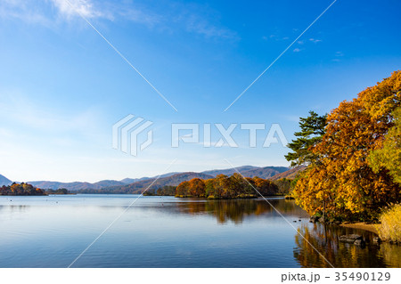 紅葉の大沼公園（小沼） 35490129