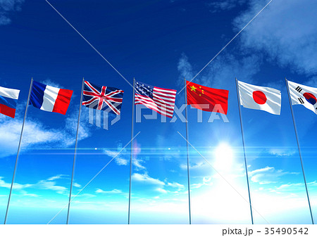 International country flags, 3D rendering 35490542