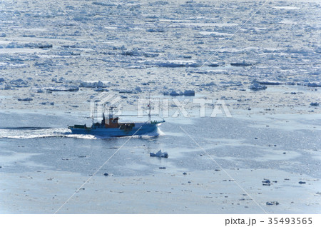 流氷の中のスケソウダラ漁 流氷の中のスケソウダラ漁 35493565