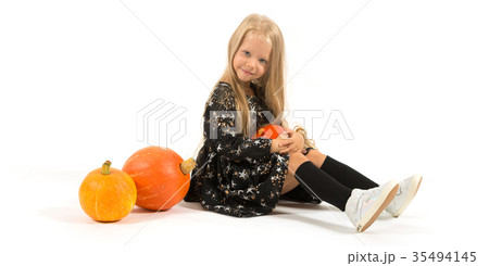 Attractive cute girl in magician costume 35494145