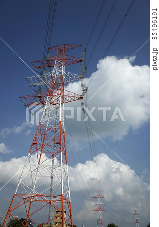 鉄塔 送電線 鉄塔 送電線 35496191