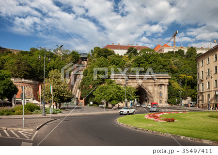 Buda Tunnel and Castle Hill Funicular in Budapest Buda Tunnel and Castle Hill Funicular in Budapest 35497411