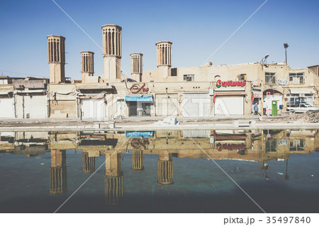 View over the Old City of Yazd, Iran 35497840