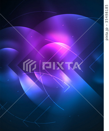 Digital techno wallpaper, glowing abstract 35498185
