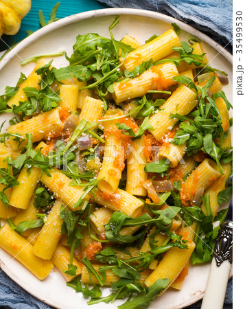 Pasta with pumpkin and arugula 35499530