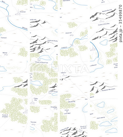 Set vertical banner of map painted map. Set vertical banner of map painted map. 35499870