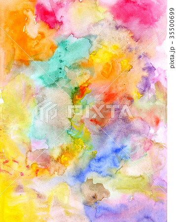 Abstract watercolor background - hand drawn 35500699