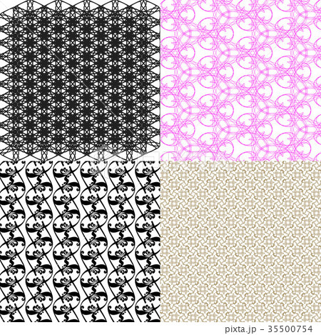 Geometric patterns, tiling. Set of vector abstract 35500754