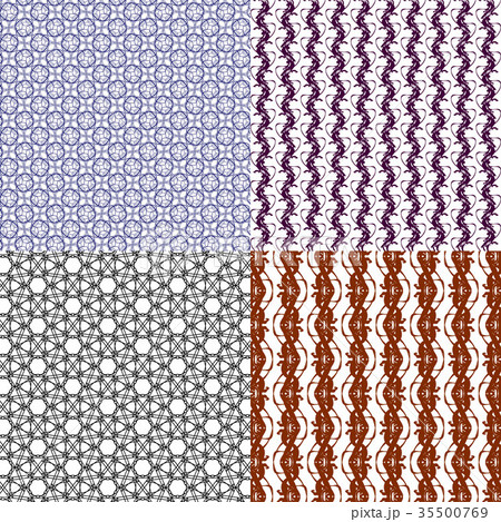 Geometric patterns, tiling. Set of vector abstract Geometric patterns, tiling. Set of vector abstract 35500769
