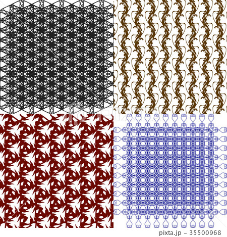 Geometric patterns, tiling. Set of vector abstract Geometric patterns, tiling. Set of vector abstract 35500968